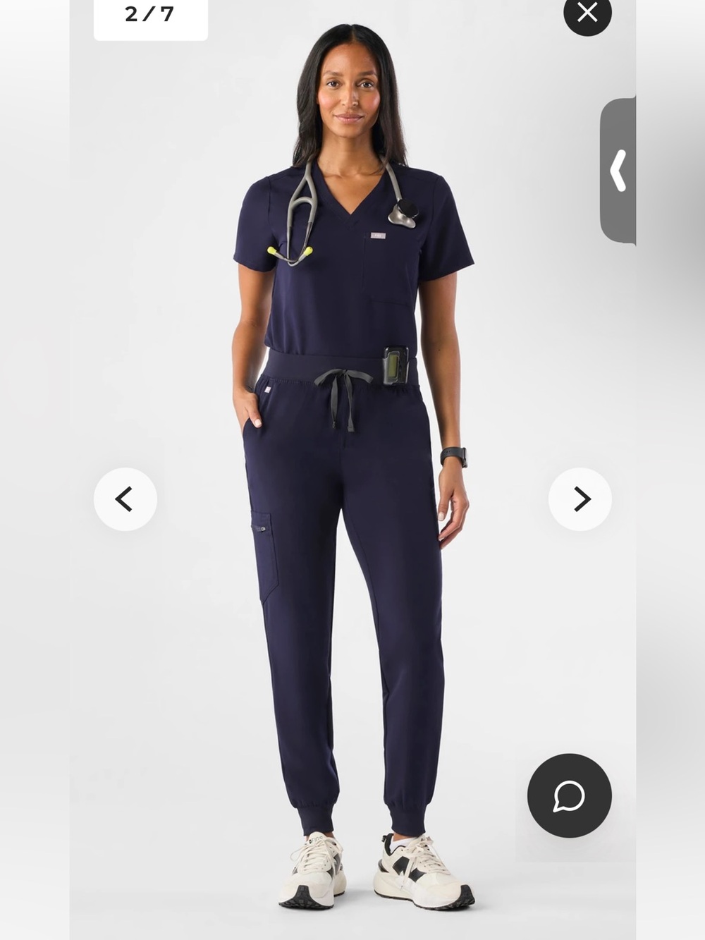 NWT figs Zamora jogger scrub pant navy petite - XS